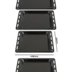 Non‑stick Enamel Baking Tray for CDA Oven – 2 Pack 448×360×25 mm