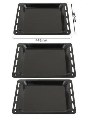 Non‑Stick Enamel Baking Tray for De'Longhi Oven – 448×360×25 mm