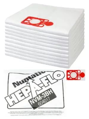 Numatic 23L Vacuum Bags – Fits CT570, HZD450, HZDQ series – Pack of 10