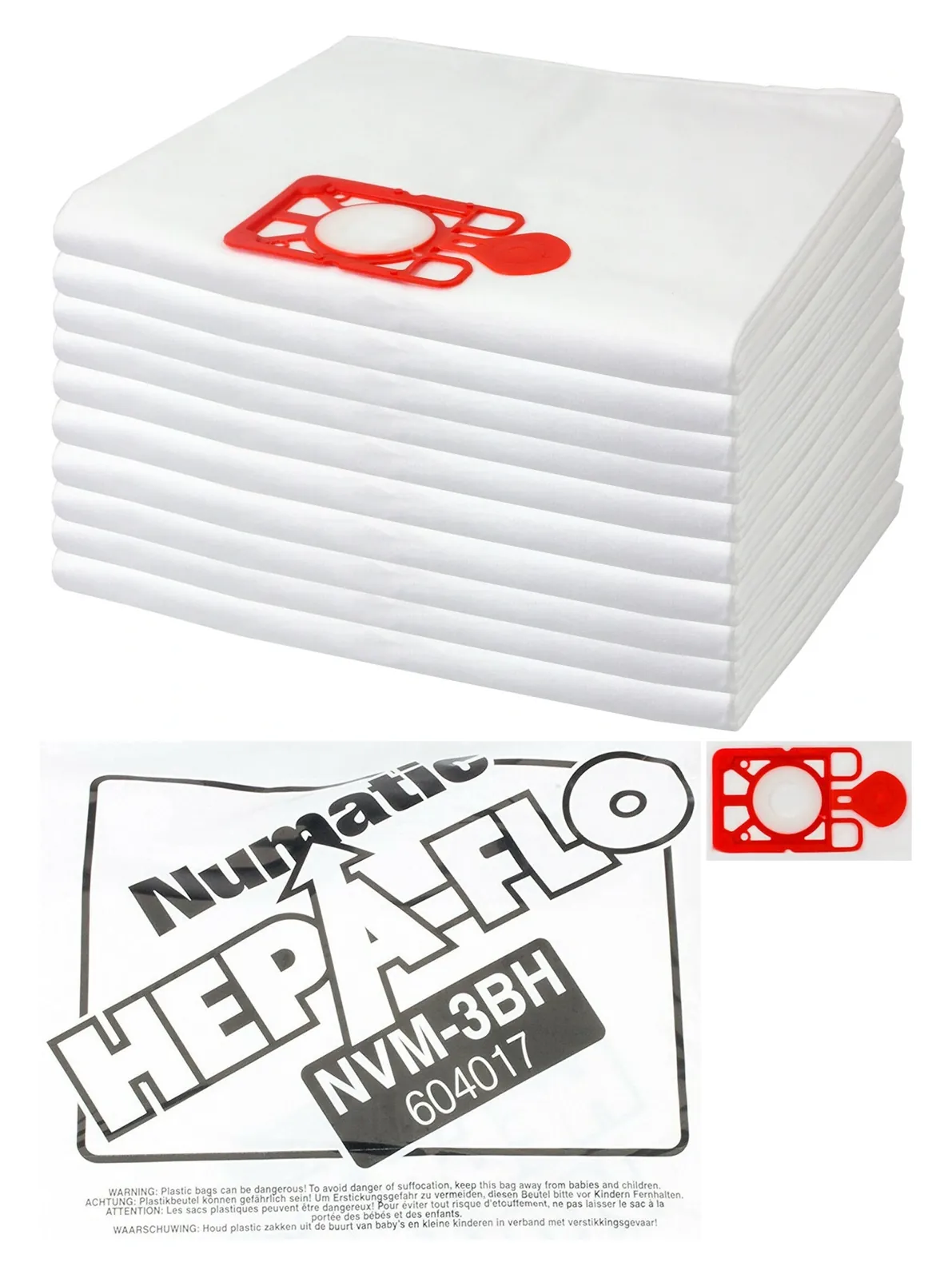 Numatic 23L Vacuum Bags – Fits CT570, HZD450, HZDQ series – Pack of 10