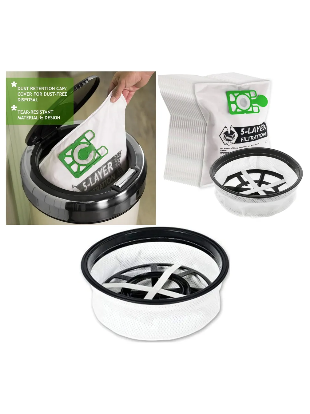 Numatic Henry 12 Vacuum Filter Kit with 20 Replacement Bags