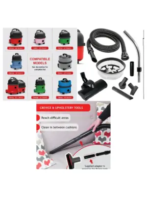 Numatic Henry & Hetty Turbo Brush Kit with Filter and Hose Roll