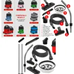 Numatic Henry Hetty Vacuum Kit – 2.5m Hose, Filter & Brush Rods