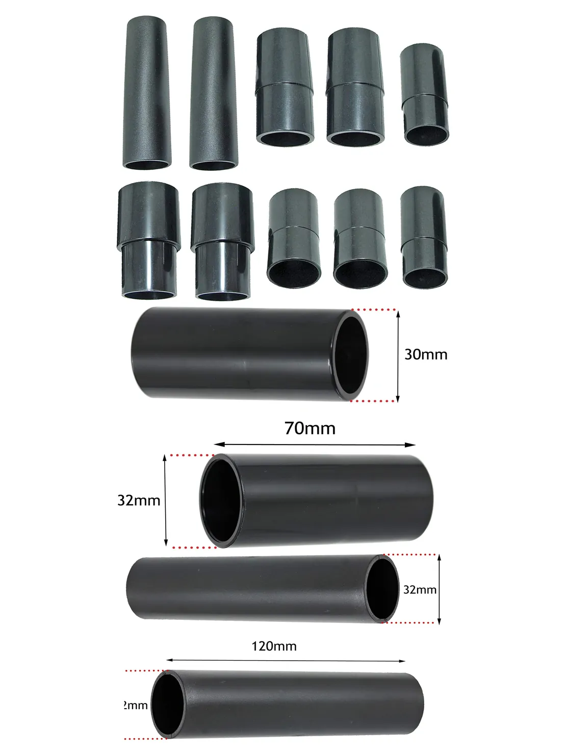 Numatic Vacuum Dust Extractor Adapters 30‑38mm for Sander/Planer