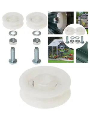 Nylon Sliding Door Wheels for Greenhouse – 2‑Pack 28mm Roller Kit