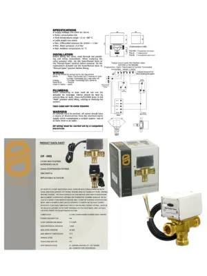 Optimum 22mm Motorised 3-Port Mid-Position Valve for Central Heating