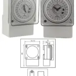 Optimum 24-Hour Quartz Timer Switch, 150 hr Delay, DIN-Rail & Surface Mount