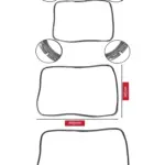 Oven Door Gasket 460x345mm for Hotpoint Indesit & Whirlpool with clips