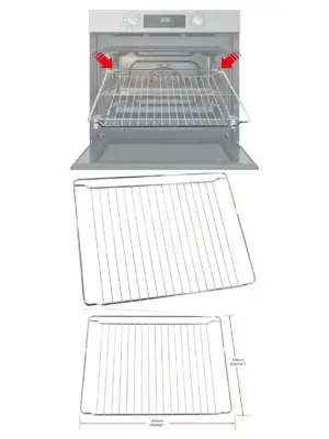 Oven Grid Shelf 443x375 mm – fits AEG, Baumatic, Electrolux, Zanussi
