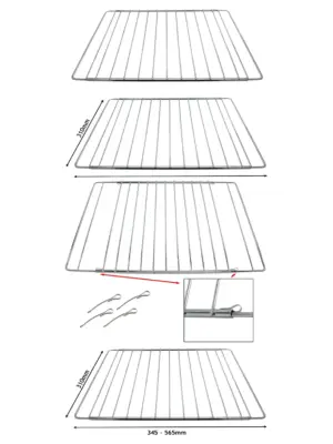 Oven Shelf for Hygena Cookers – Extendable 310‑565mm, 2 Pack
