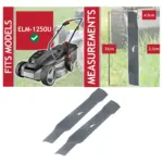 Ozito ELM-1250U 32cm Metal Lawn Mower Blade Pack of 2 Replacement