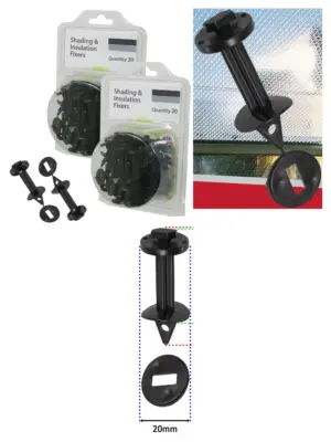 Pack of 40 PVC Clips for Greenhouse Bubble Wrap Insulation & Shading
