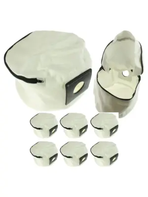 Pack of 6 Reusable Zip Cloth Bags for Numatic Henry and Hetty Vacuums