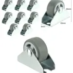 Pack of 8 Mini 1" (32mm) Fixed‑Plate Caster Wheels – Universal