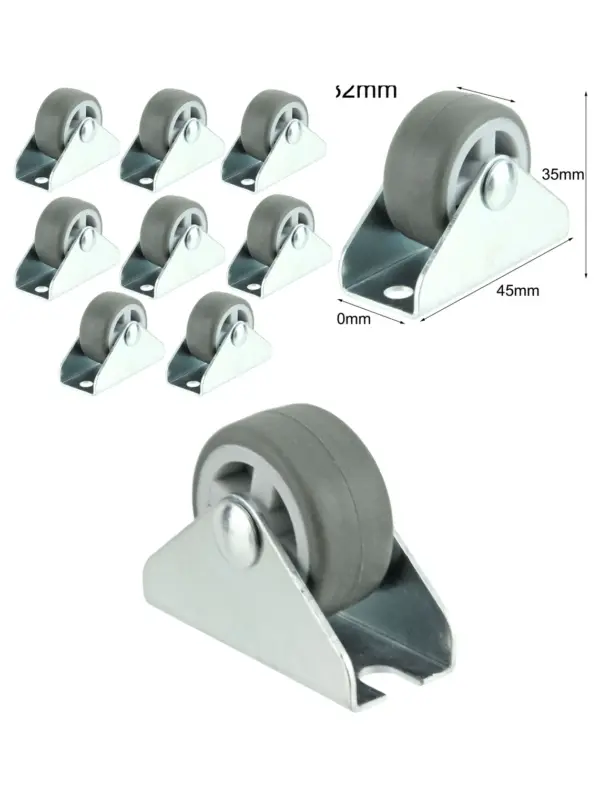 Pack of 8 Mini 1" (32mm) Fixed‑Plate Caster Wheels – Universal