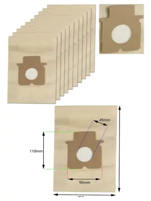Panasonic MC-E Vacuum Cleaner Replacement Dust Bags – 10 Pack