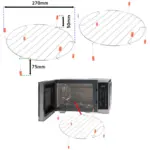Panasonic Microwave Grill Turntable Wire Rack – 270mm Shelf Stand