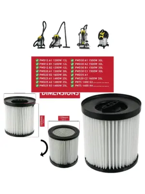 Parkside Lidl Vacuum Filter for PWD12/20/25/30 & PNTS1400