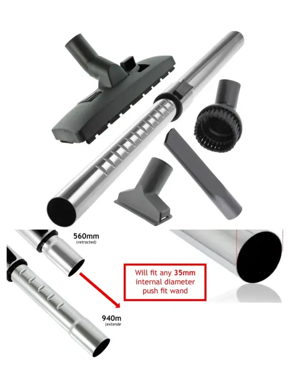 PARKSIDE Vacuum 35mm Telescopic Extension Rod with Tool Kit