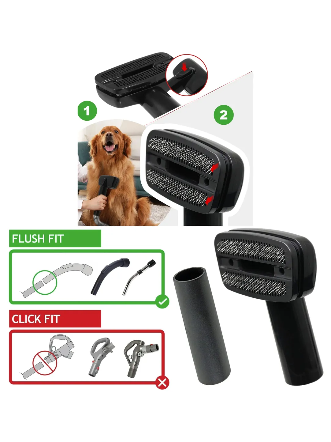 Pet Hair Vacuum Brush for Henry & Hetty Vacuums – Dog Grooming Tool