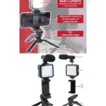Phone Video Kit with LED Light Box, Adjustable Tripod & Microphone