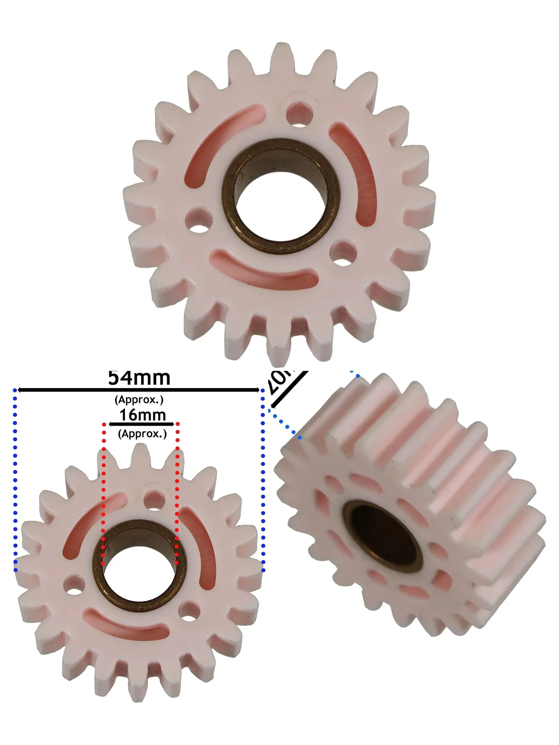 Pink Toothed Gear for Qualcast Classic 35S/43S Petrol Mower