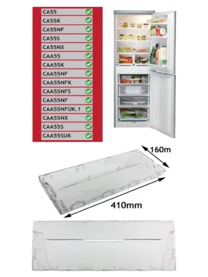 Plastic Indesit CA55/CAA55/NCA55 Drawer Flap Front Handle – Pack of 2
