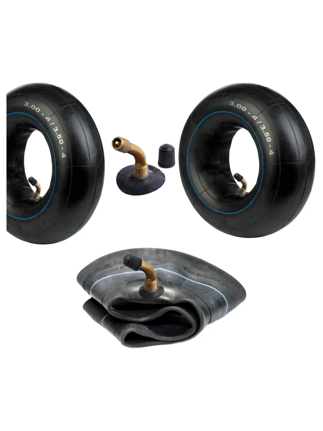 Pneumatic Inner Tube 3.00-4 & 3.50-4 for Wheelbarrow, Cart & Scooter