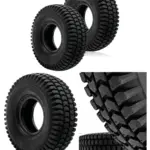 Pneumatic Mobility Scooter Tire 3.00-4 Block Tread 260x85, 4‑Rim Set