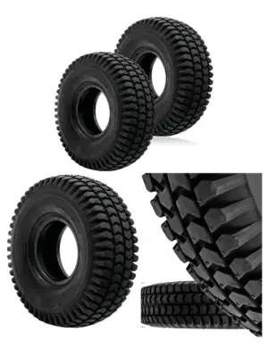 Pneumatic Mobility Scooter Tire 3.00-4 Block Tread 260x85, 4‑Rim Set