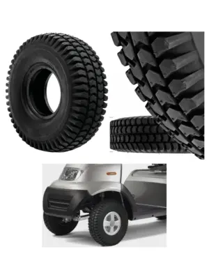 Pneumatic Mobility Scooter Tire 3.00-4 Block Tread, 300x4mm Rim