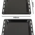 Prima Enamel Baking Tray - 448 mm x 360 mm, 25 mm Deep Oven Pan