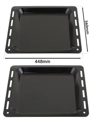 Prima Enamel Baking Tray - 448 mm x 360 mm, 25 mm Deep Oven Pan
