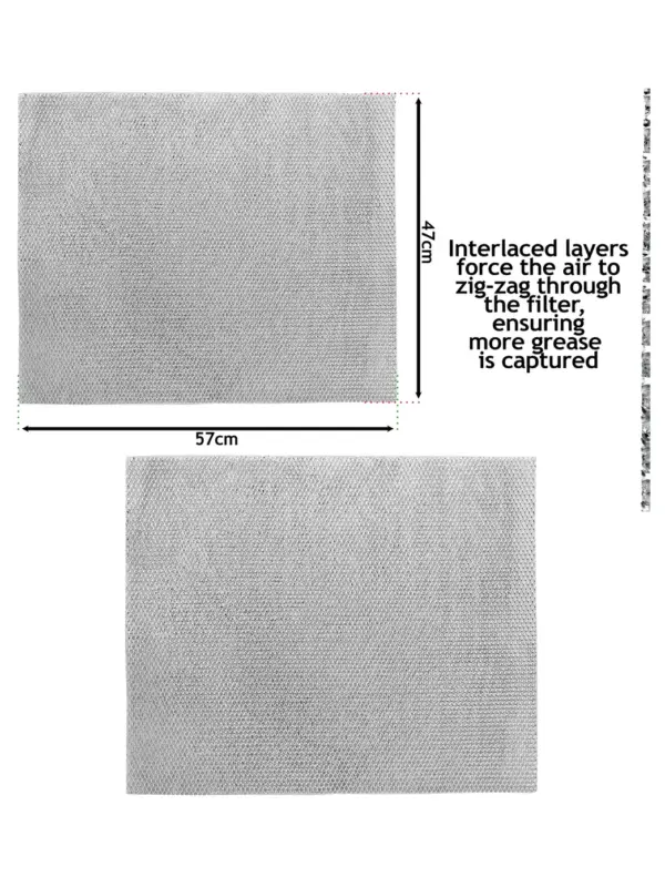 Proline Metal Mesh Cooker Hood Grease Filter – 57×47 cm Replacement
