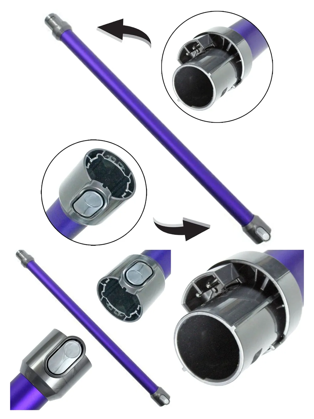 Purple Replacement Hose for Dyson V6 DC58/DC59/DC62 Cordless Vacuums