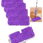 Purple Shark Steam Mop Pocket Pads Pack of 4 for SM200, S502 & more