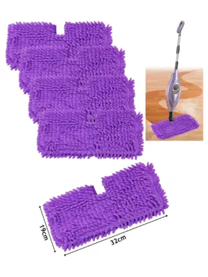 Purple Shark Steam Mop Pocket Pads Pack of 4 for SM200, S502 & more