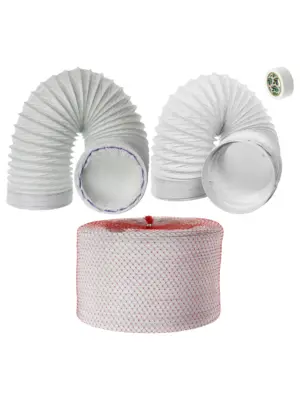 PVC Duct Extension Hose Kit 5x3m for Delonghi AC