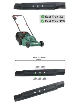 Qualcast EasiTrak 32cm Metal Rotary Blade – 320 Lawn Mower Spare