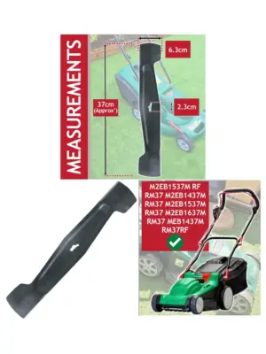 Qualcast RM37 37cm Metal Lawn Mower Blade - Replacement for MEB1437M