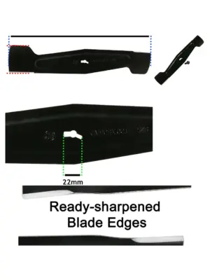 Qualcast RM40 40cm Replacement Lawn Mower Blade (MEB1840M) with Bolt
