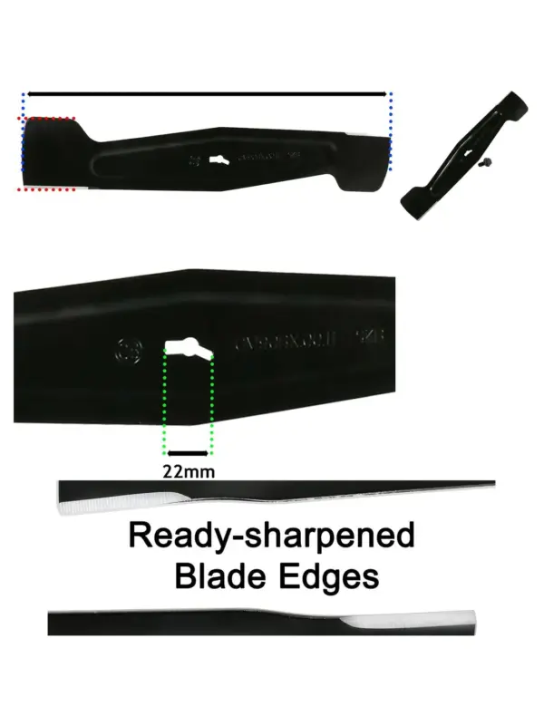 Qualcast RM40 40cm Replacement Lawn Mower Blade (MEB1840M) with Bolt