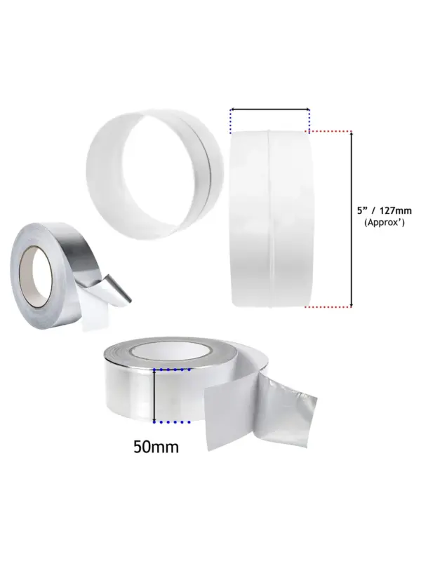 Range Hood Vent Kit – 5 Hose Extensions & 45m Aluminum Foil Tape