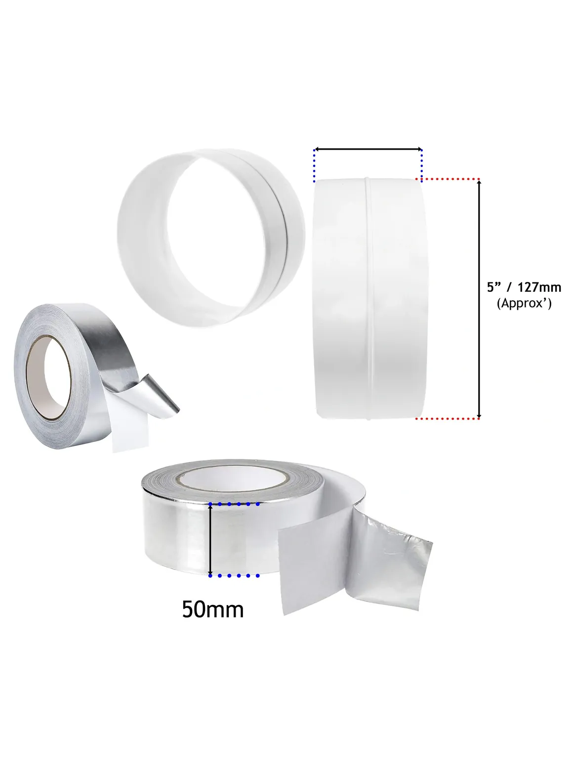 Range Hood Vent Kit – 5 Hose Extensions & 45m Aluminum Foil Tape