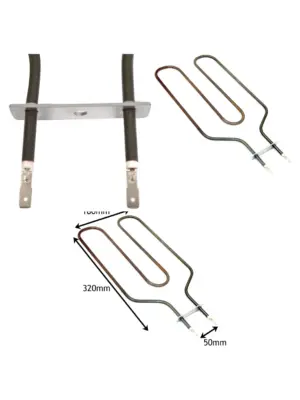 Rangemaster 1150W Upper Grill Heating Element for Fan Oven Replacement