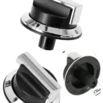 Rangemaster Elite Oven Control Knob – Black Chrome, Fits 90‑110 °F