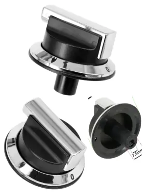 Rangemaster Elite Oven Control Knob – Black Chrome, Fits 90‑110 °F