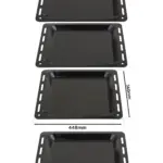 Rangemaster Enamel Oven Baking Tray – 448×360×25 mm, Pack of 2