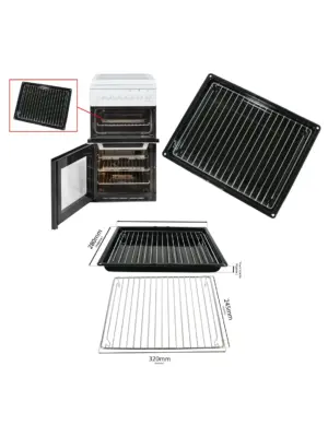 Rangemaster Falcon AGA Grill Pan with Drip Tray and Insert 355x280mm