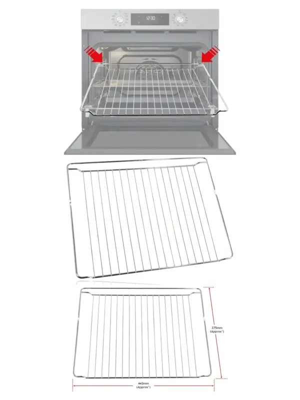Rangemaster Falcon Chrome Oven Shelf 443 × 375 mm for Grid Rack Cooker